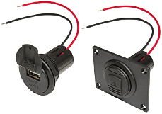 Power USB 12V -5V 5A met montageplaat